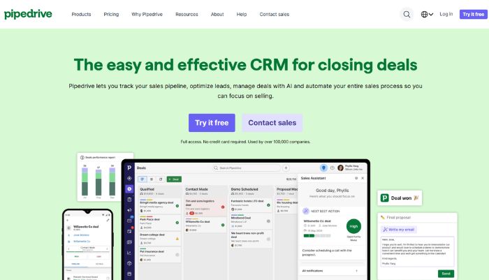 Pipedrive - the best CRM for SaaS in 2025