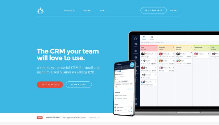 Salesflare b2b saas crm